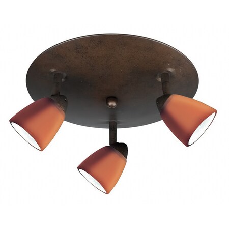 Cal Lighting 3 Lights Serpentine Light 120V Gu-10 50W Each Bulbs Included SL-954-3-RU/AM